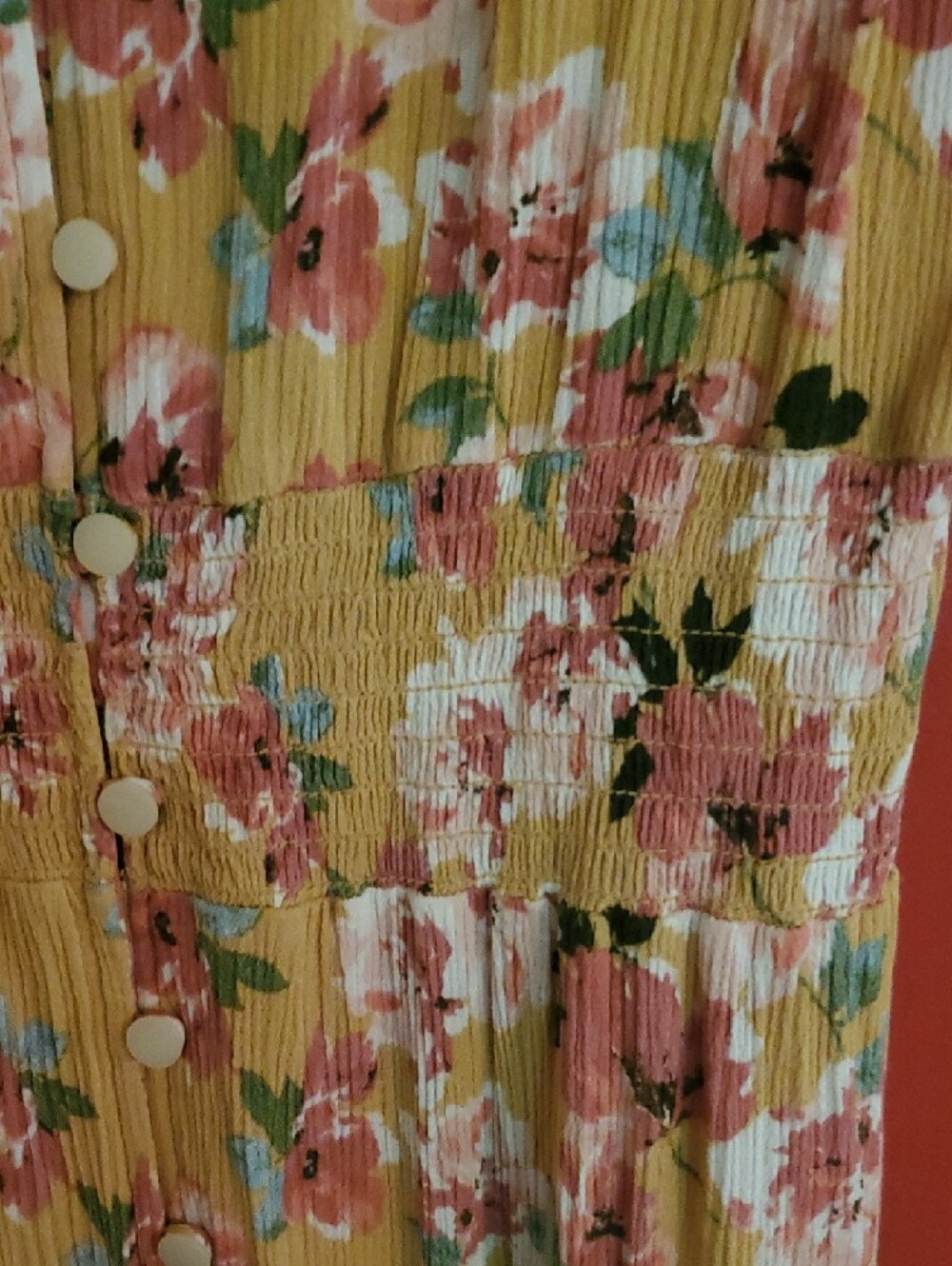 Gypsies & Moondust Yellow Floral V-Neck Maxi Dress Sz M - Picture 4 of 12